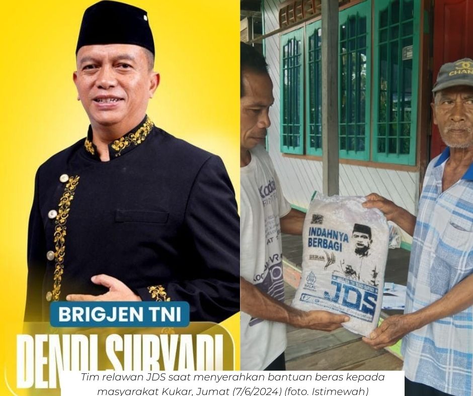 Beras Naik, Brigjen TNI Dendi Gerak Cepat Bagikan Beras Untuk Masyarakat Kukar