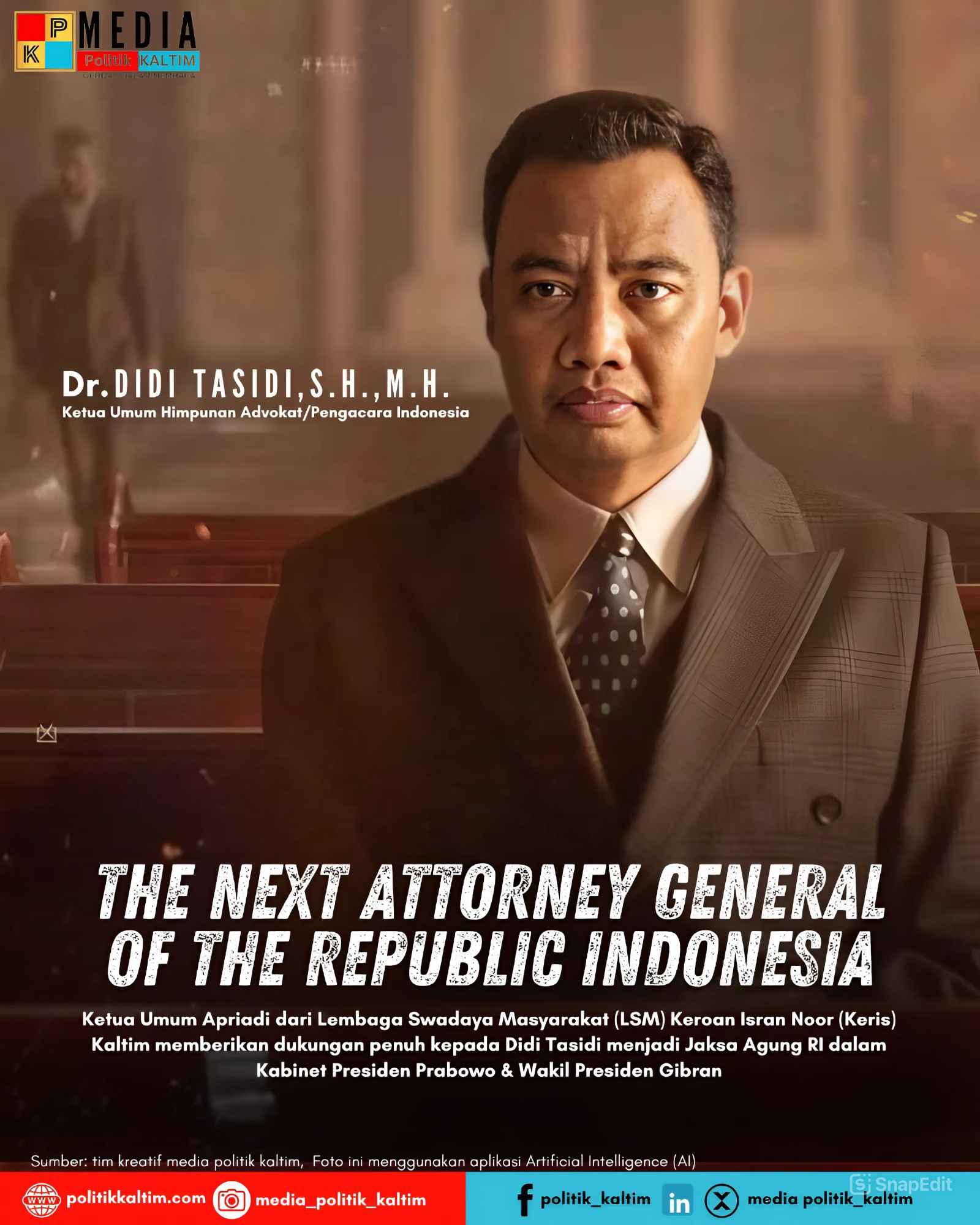 Sejumlah Ormas Kaltim Mendukung Penuh Didi Tasidi Jadi Jaksa Agung RI